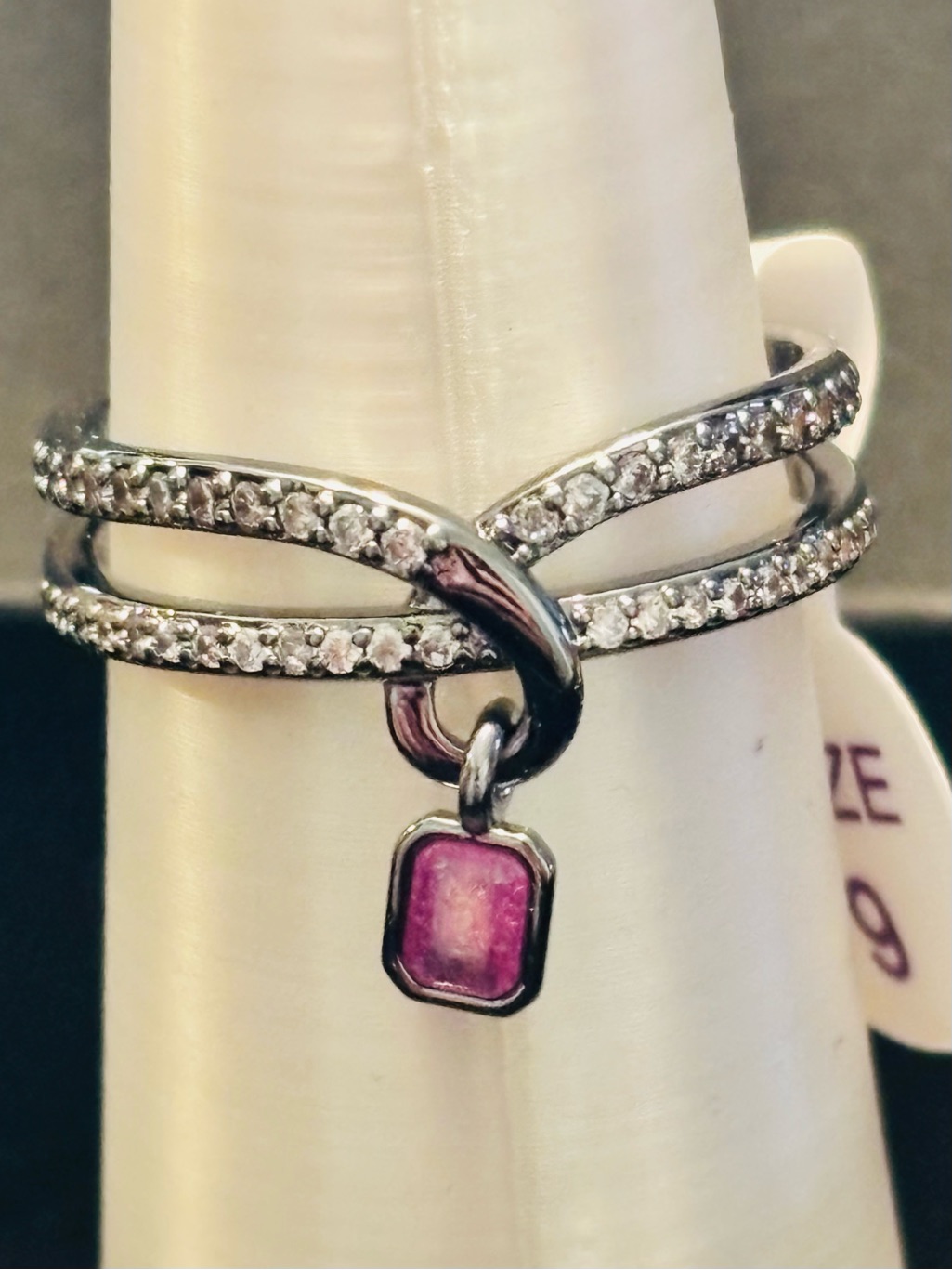 Bomb Party Dangling The Drama Ring- Size 9
